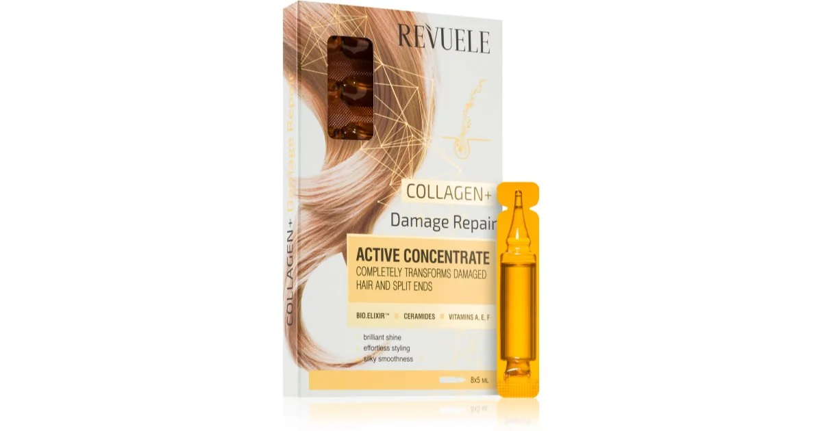 Revuele Active Concentrate Collagen+ fiala per capelli molto rovinati 8x5 ml