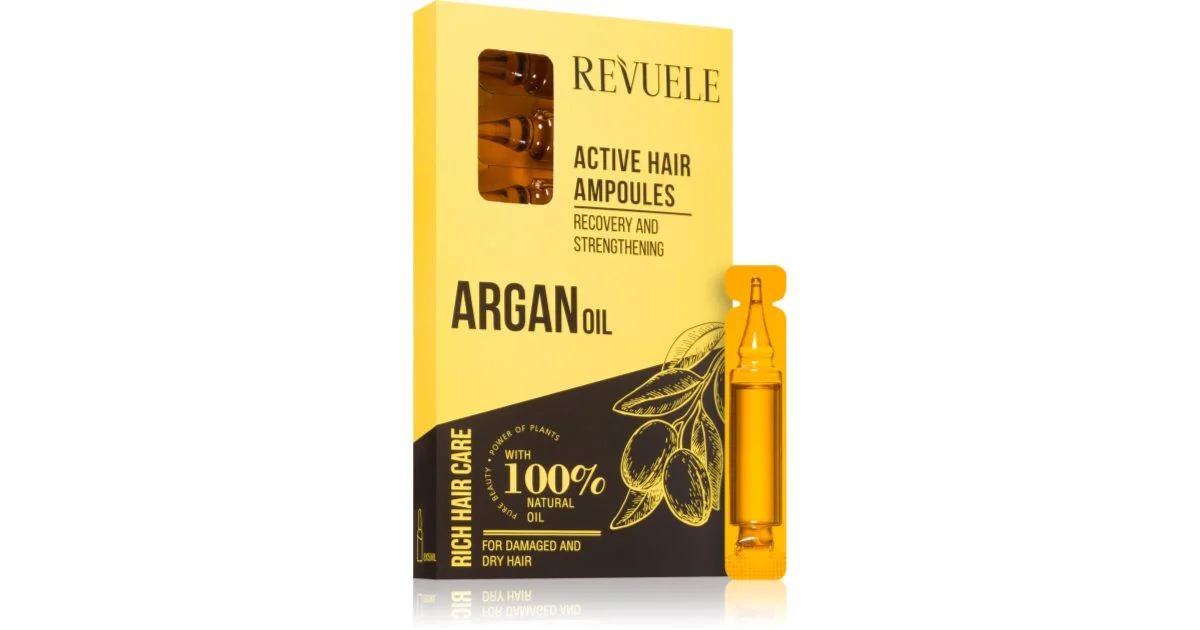 Revuele olio di Argan Oil Active fiala per capelli rovinati e secchi 8x5 ml