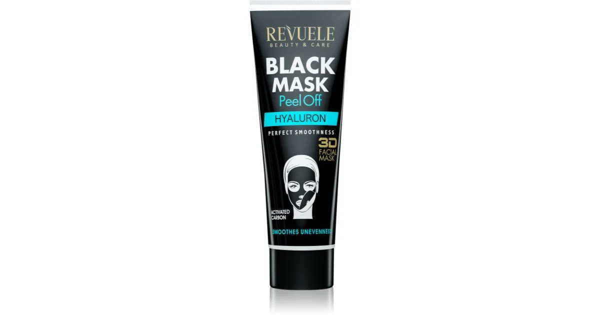 Revuele Peel Off Hyaluron maschera peel-off detergente con carbone attivo 80 ml