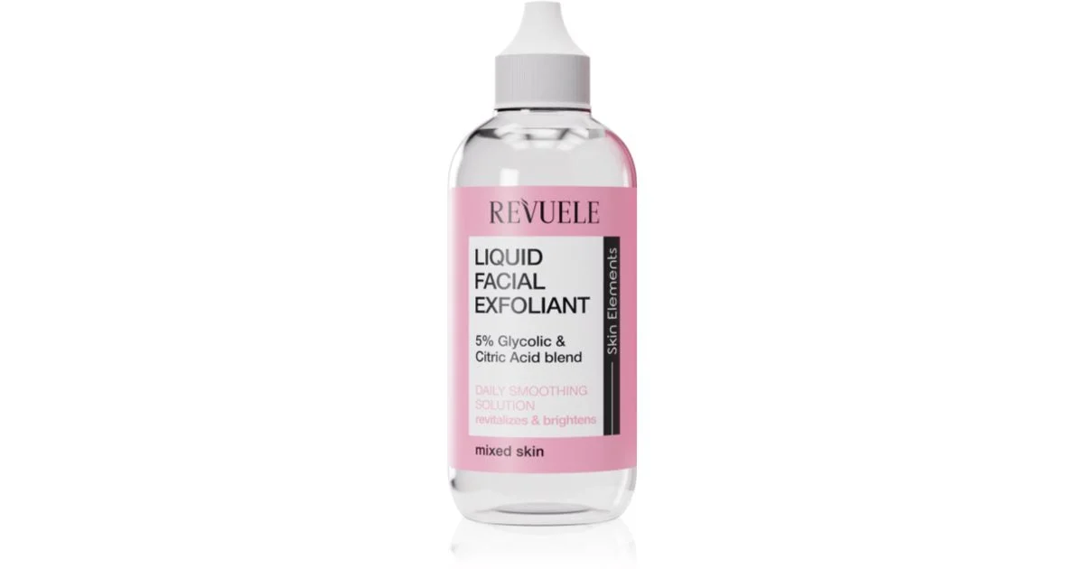 Revuele Liquido Esfoliante 5% Miscela di acido glicolico + citrico siero peeling esfoliante per pelli miste 125 ml