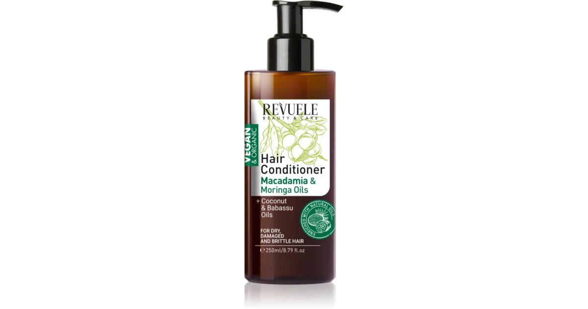 Revuele Vegan & Organic balsamo idratante e nutriente per capelli rovinati e secchi 250 ml