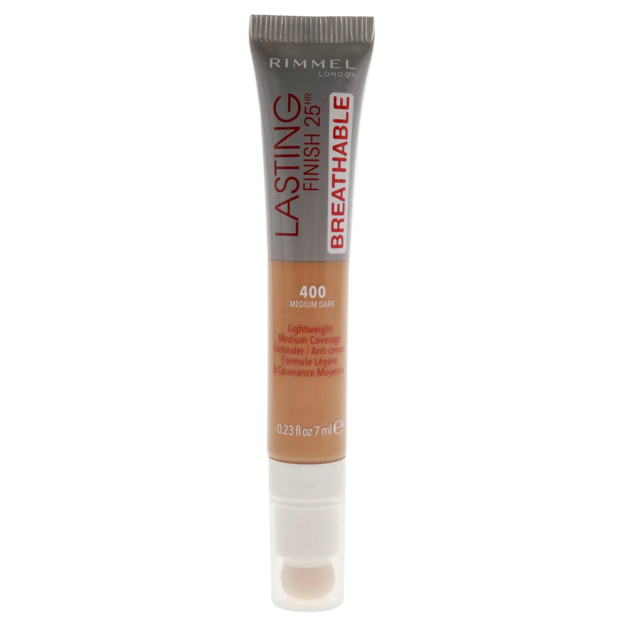 Rimmel London, Lasting Finish, copertura media naturale, correttore in crema, 400, medio scuro, 7 ml