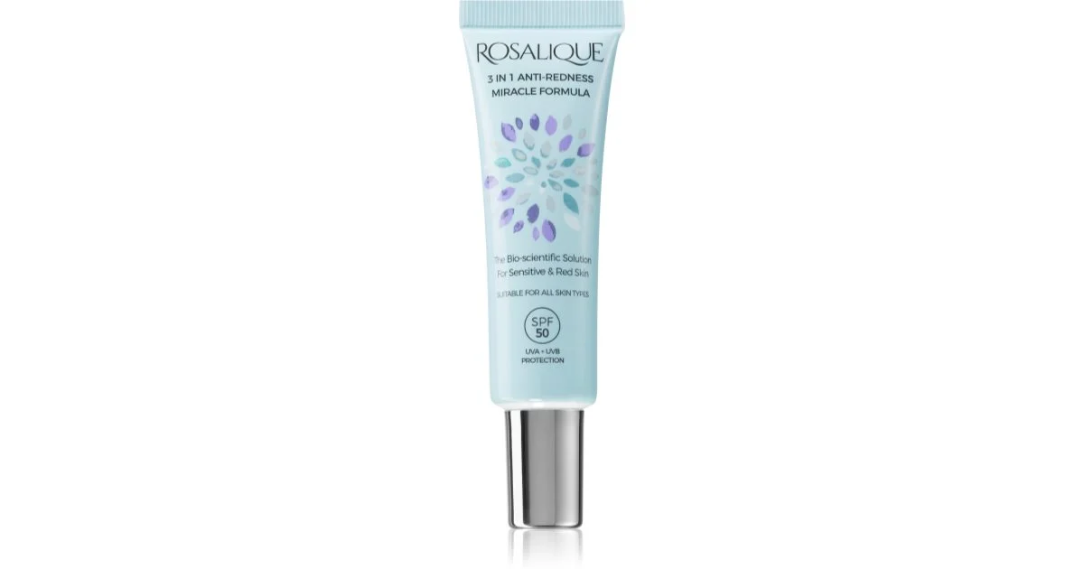 Rosalique SPF 50 - Crema protettiva anti-arrossamento completa 3 in 1 - 30 ml