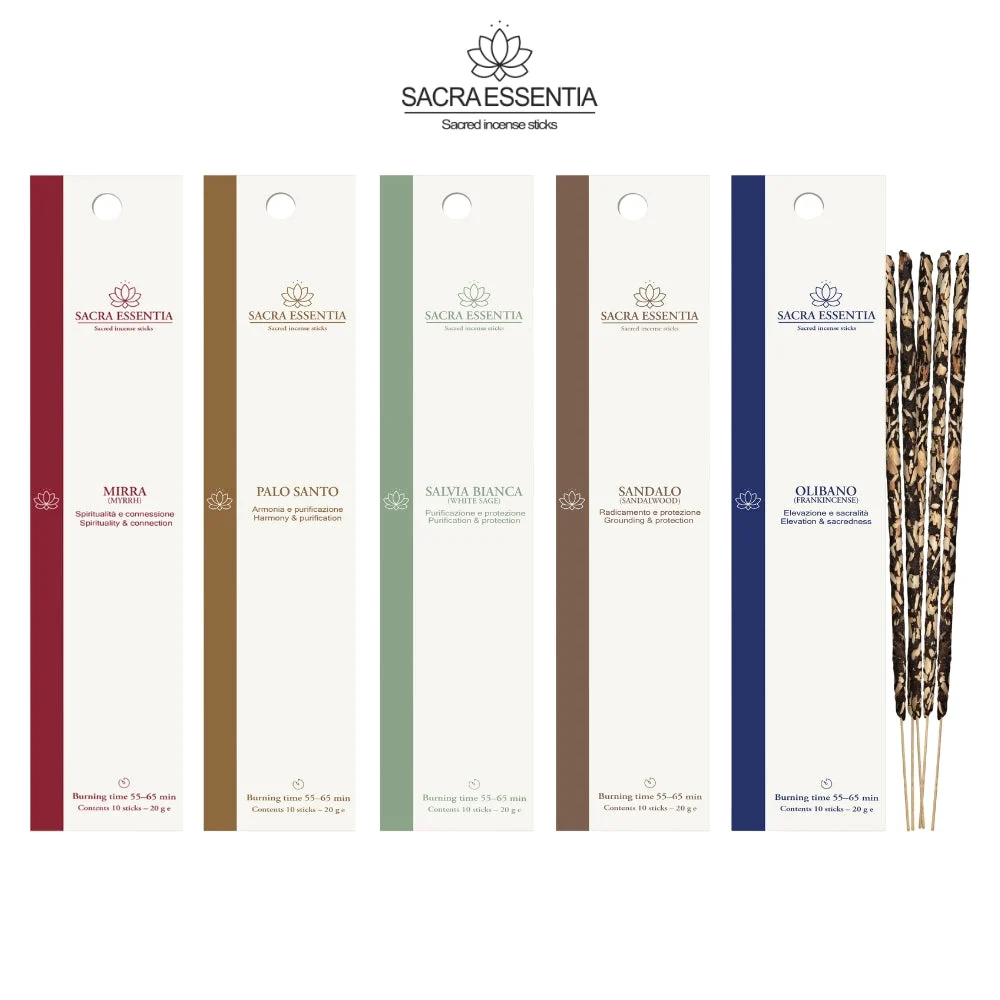 Bundle Bastoncini di incenso Biologico Sacra Essentia - 5 Fragranze - 100g