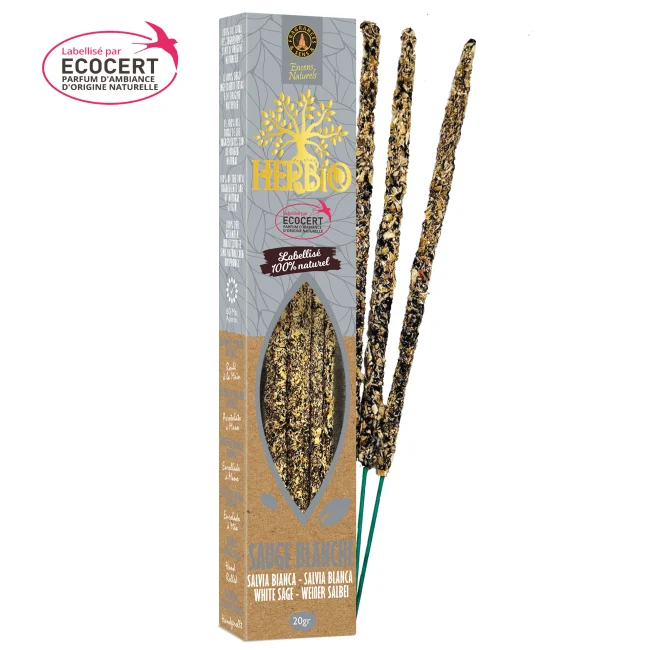 Salvia Bianca - Bastoncini di incenso Herbio - Ecologici - 20g
