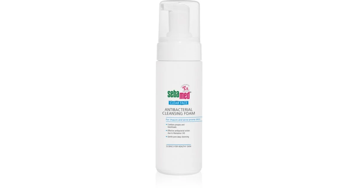 Sebamed Schiuma Detergente Antibatterica Viso Trasparente - 150ml