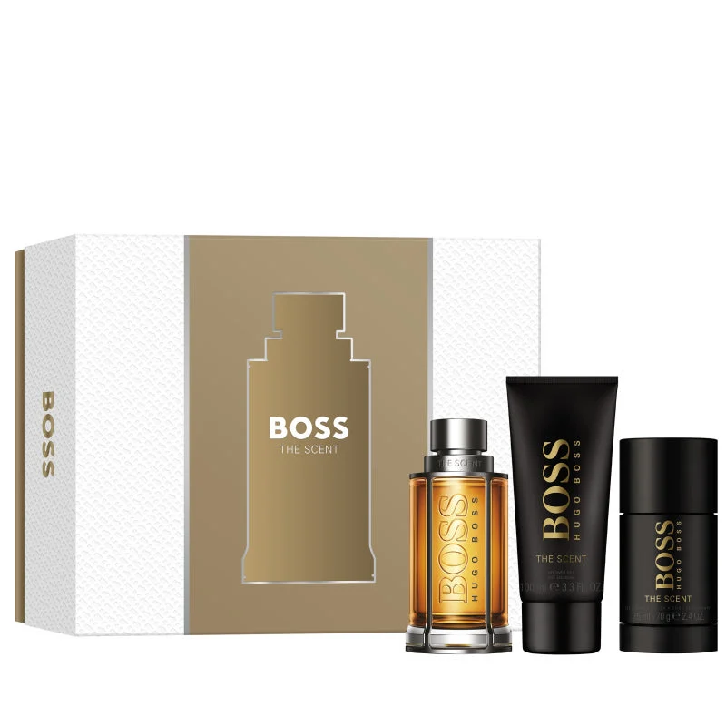Hugo Boss The Scent Eau De Toilette 100ml Christmas Set 3 Pezzi