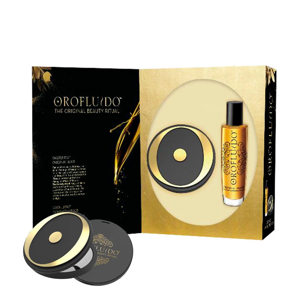 Set Revlon: Orofluido Olio per idratare/districare e lucidare 100 ml + specchio compatto nero