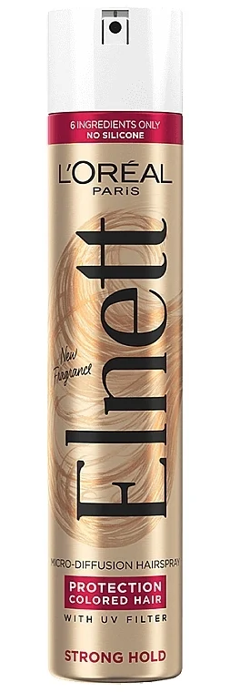 Lacca per capelli colorati con microdiffusione, fissaggio forte