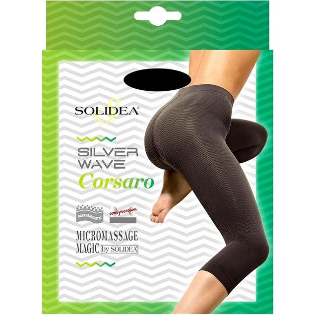 Solidea Silver Wave Corsaro Leggings Filato Batteriostatico Fumo L