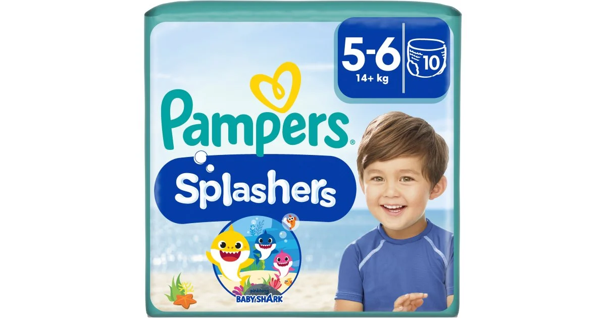 Pampers Splashers 5-6 pannolini da nuoto 14+ kg 10 pezzi