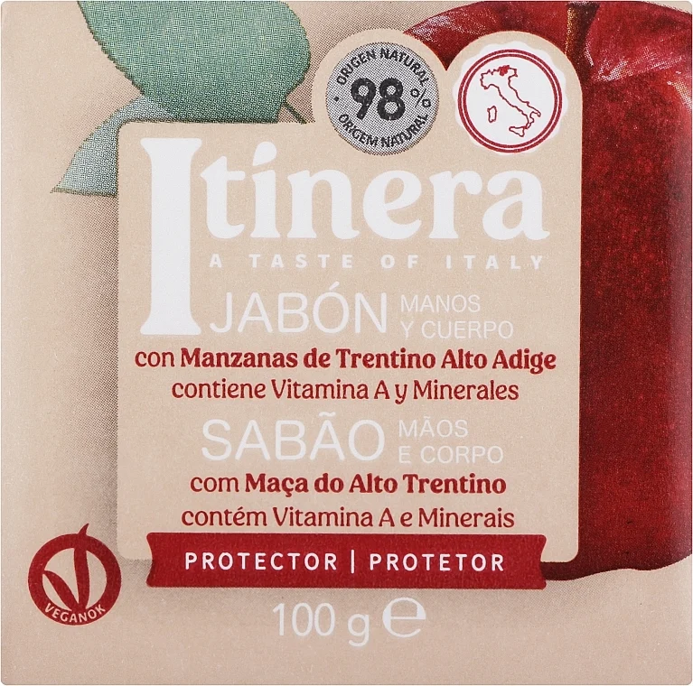 Sapone per mani e corpo con mela del Trentino