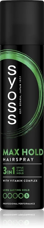 Syoss Perdita di capelli Mega Firm Fixation Max Hold 5 (Lacca per capelli) 300 ml