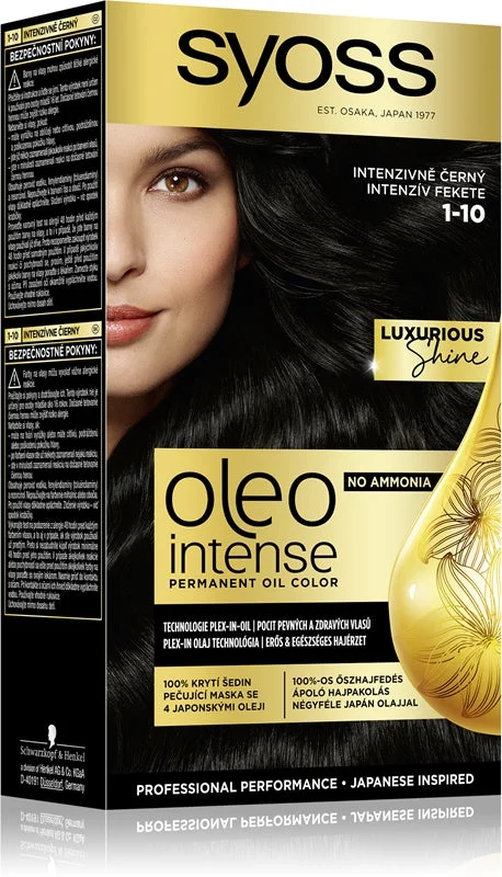 Syoss Oleo Intense Oil tinta capelli permanente 50 ml 1-10 Intense nera