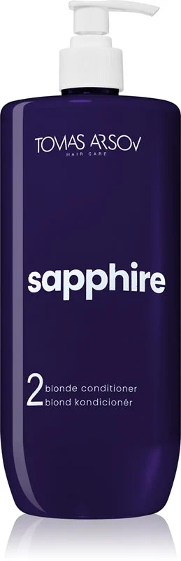 Tomas Arsov Sapphire Blonde balsamo di nutrimento profondo per capelli schiariti, con meches biondo freddo 1000 ml