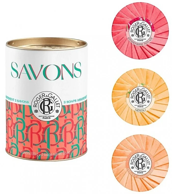 Set di tre saponi profumati Zenzero + Neroli + Chiodi di garofano
