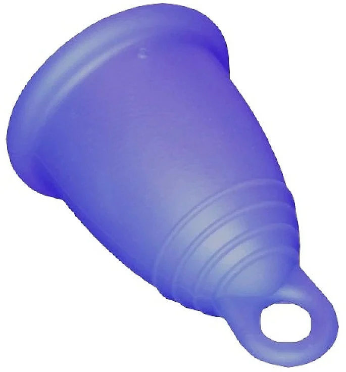 Coppetta mestruale con anello, taglia L, viola scuro