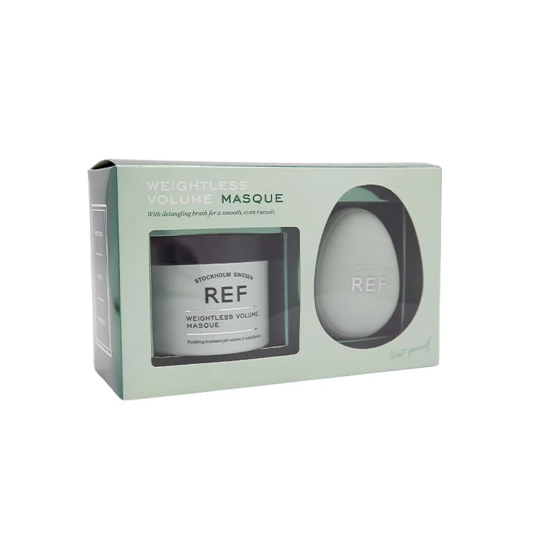 Weightless Volume Set Rif Stoccolma: Strumenti Spazzola per Capelli Verde + Volume Leggero Maschera in Crema per il Trattamento dei Capelli Vegani Bodifying 250 ml