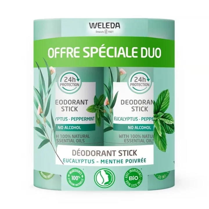Weleda Deodorante Stick Eucalipto Menta Piperita 2x50g