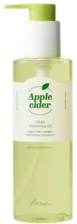 Olio detergente per il viso con aceto di mele