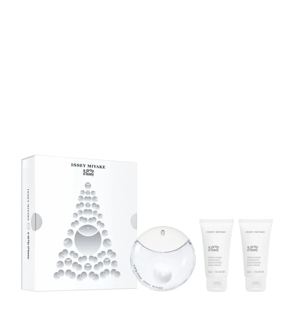 Set natalizio 2023 Issey Miyake: A Drop d'Issey Crema idratante per le mani 2 pezzi 50 ml + A Drop d'Issey Eau De Parfum da donna 50 ml