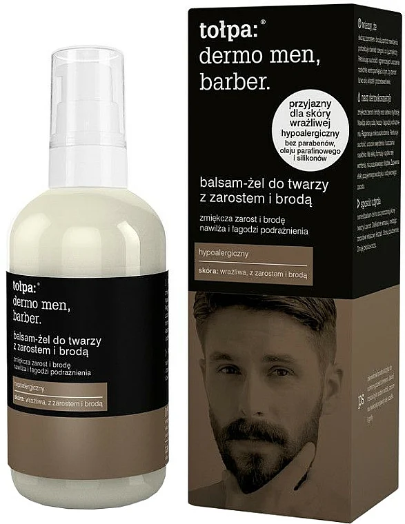Gel balsamo per viso con barba