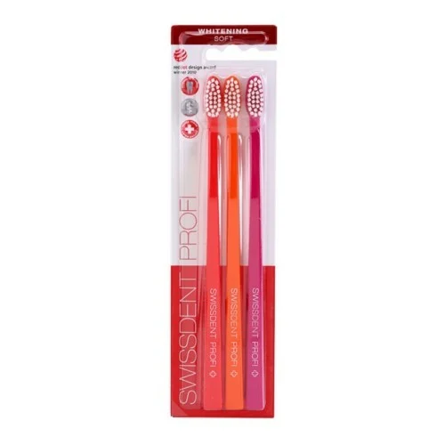 Spazzolino da denti sbiancante Swissdent Soft 2 + 1 GRATIS
